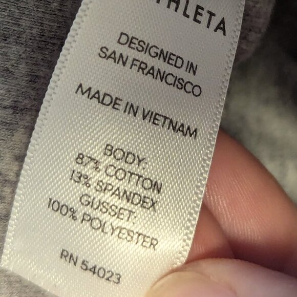 Athleta Organic Be Present Leggings Crop Capri Sandbar Size Medium # 291779-00 - Picture 5 of 8